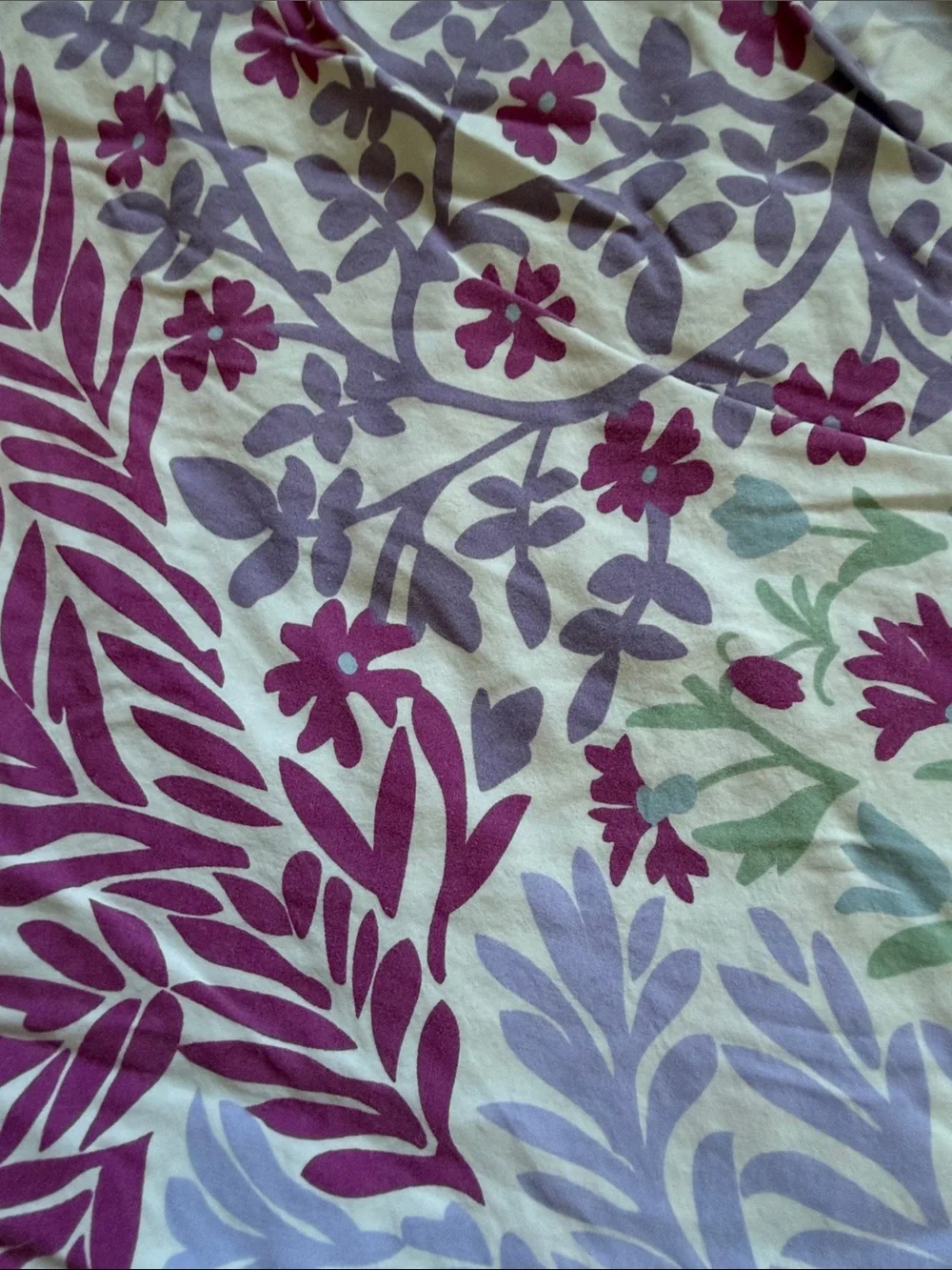 DWELL STUDIO woodland folk art TWIN duvet, 100% cotton - deer, flowers